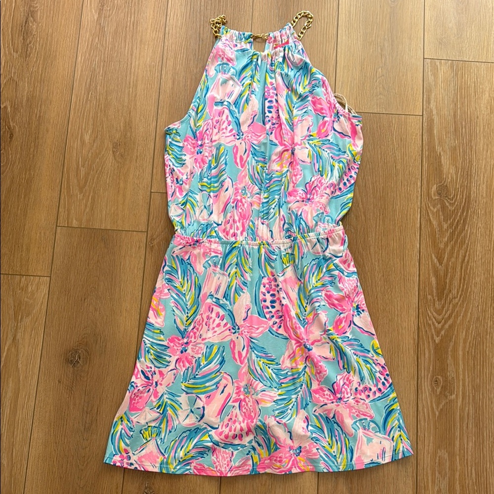 Lilly Pulitzer Bowen Skort Romper in Blue Ibiza Gimme The Juice - NWT - Medium